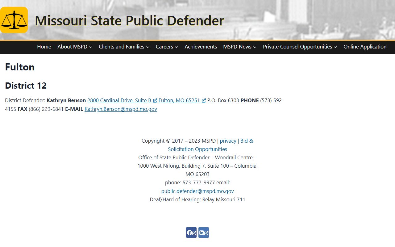 Montgomery County Circuit Clerk records and District 12 public defender office