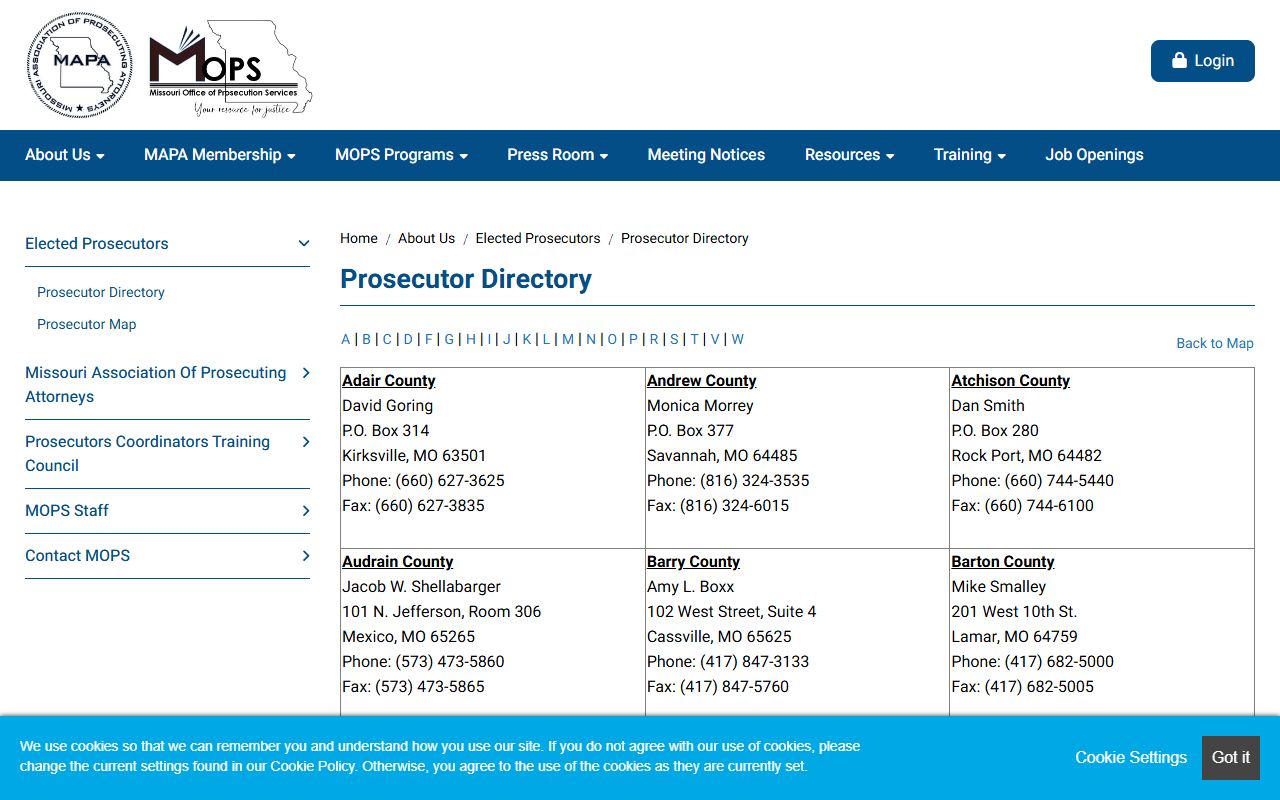 Montgomery County arrest records prosecutor directory