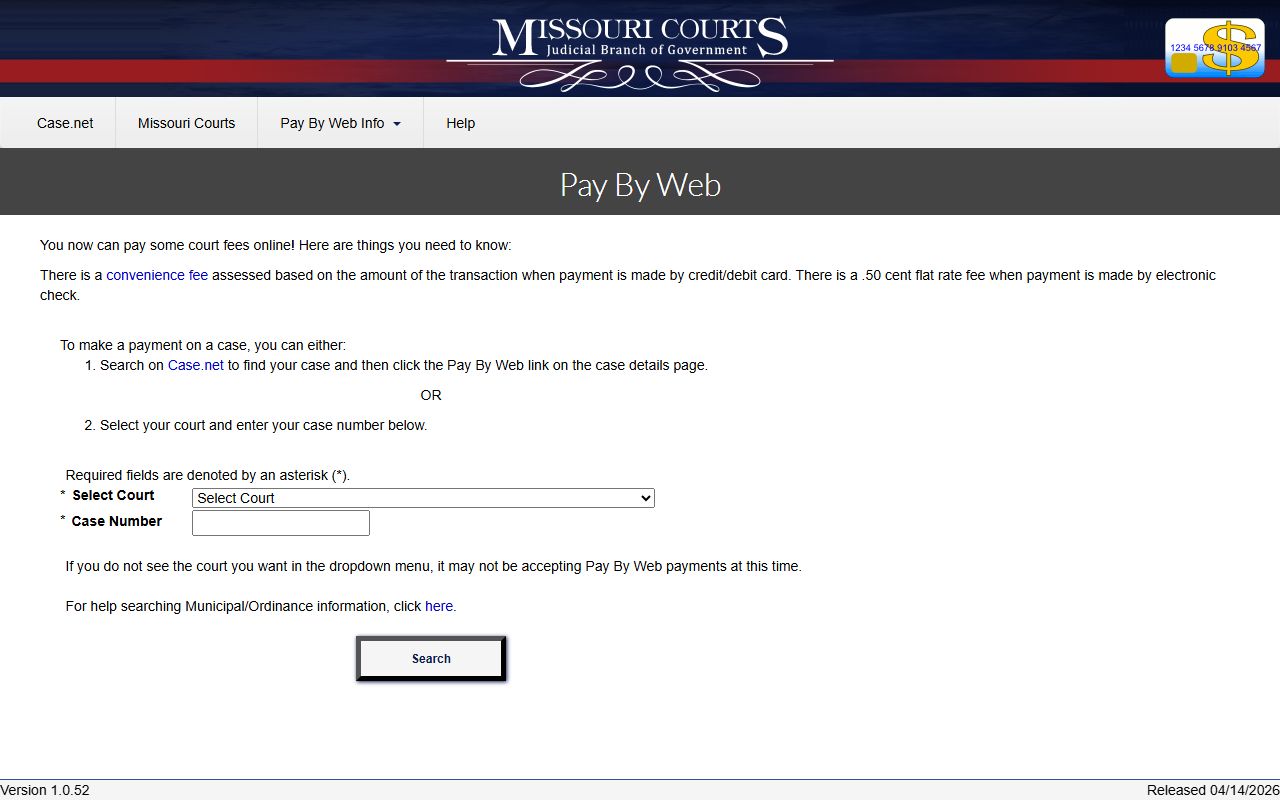 Montgomery County court dockets Missouri Pay By Web and Plead and Pay