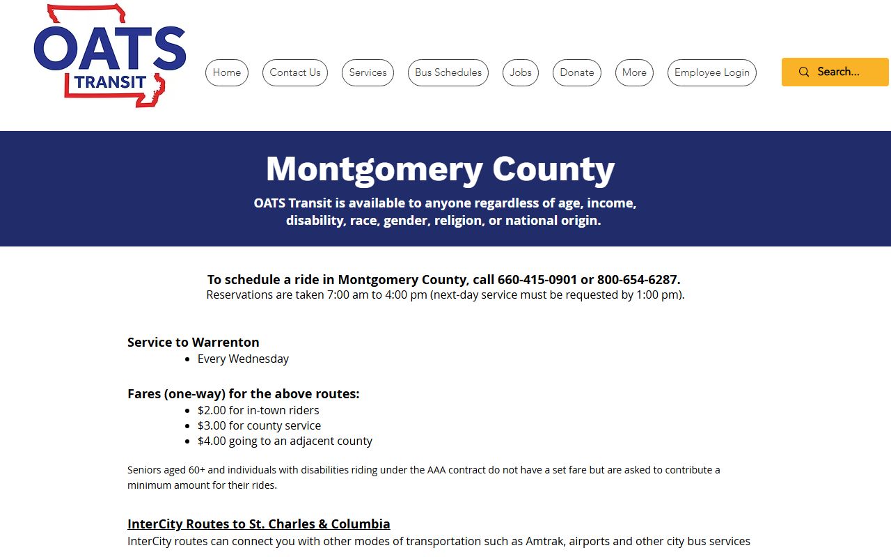 Montgomery County court records OATS Transit access