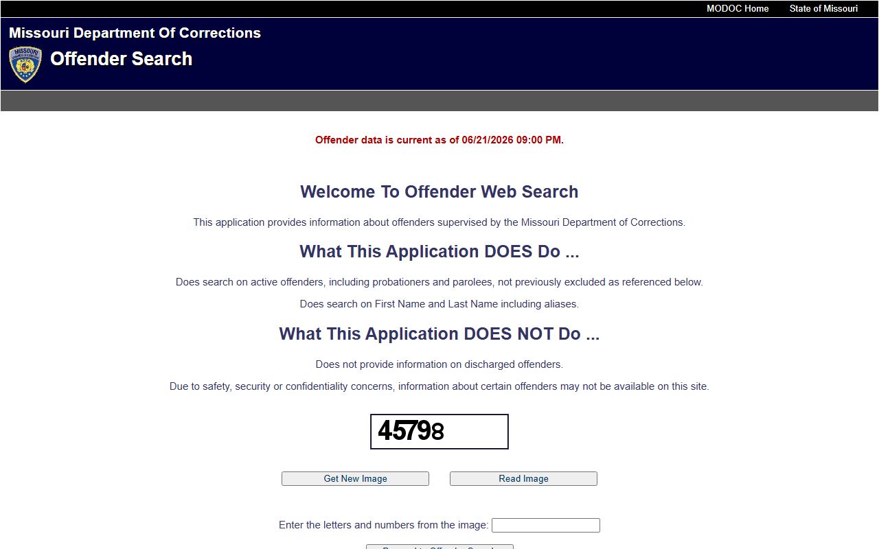 Montgomery County inmate search Missouri DOC offender search