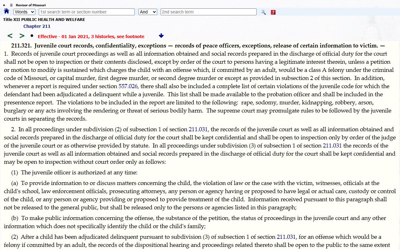 Montgomery County probate records juvenile confidentiality statute