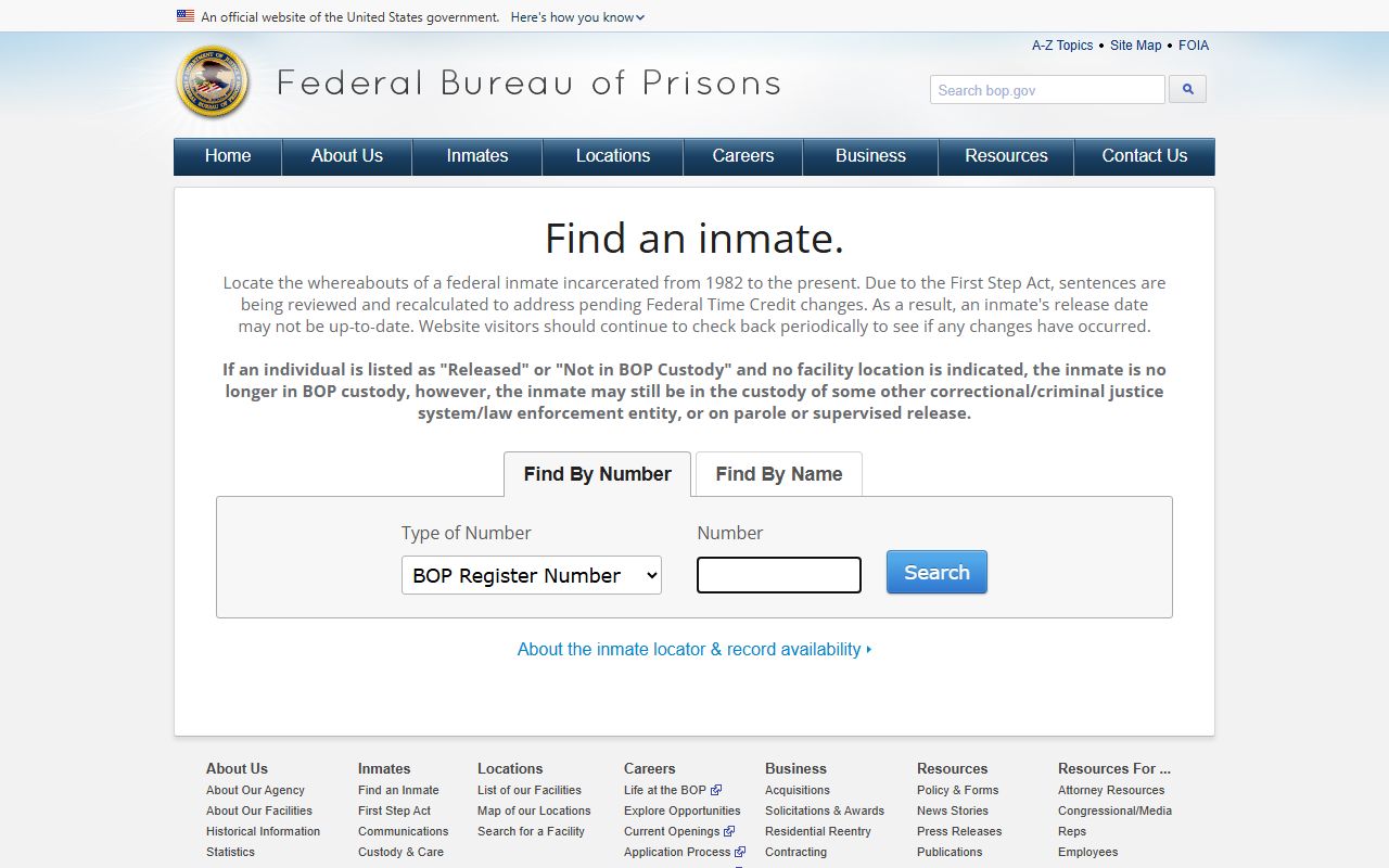Montgomery County warrant search federal inmate locator distinction