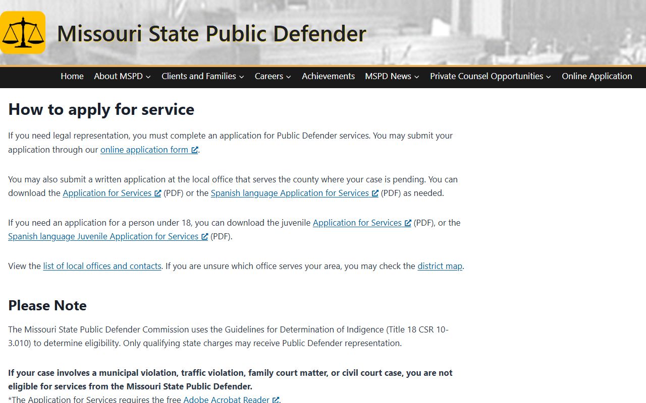 Montgomery County warrant search public defender application guidance